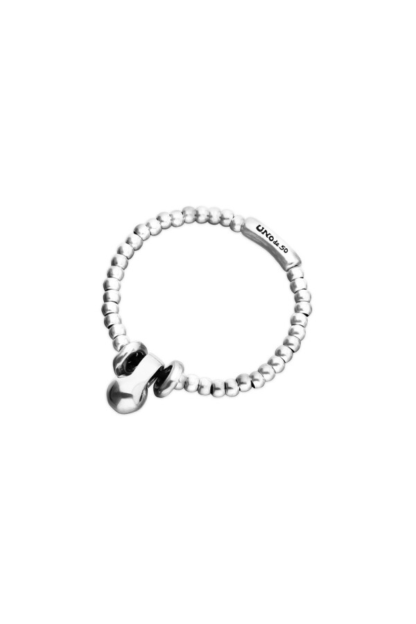 PULSERA DE BOLAS DE TAMAÑO PEQUEÑO Y GRANDE BAÑADOS EN PLATA DE LEY Pulsera