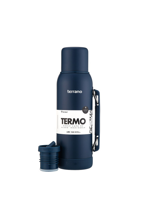 TERMO TERRANO NEW 1LT CON MANIJA PREMIUN AZUL OPACO