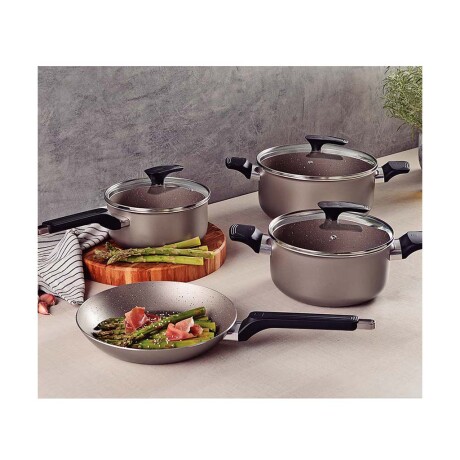 Batería de Cocina Tramontina Milazzo 7 Pzs ALMENDRA