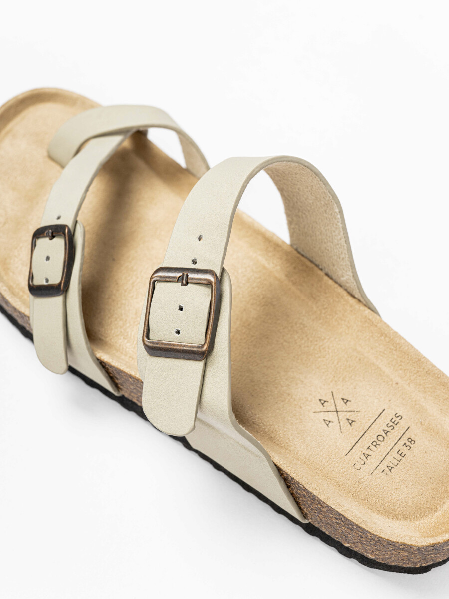 Sandalia cruzada - beige 