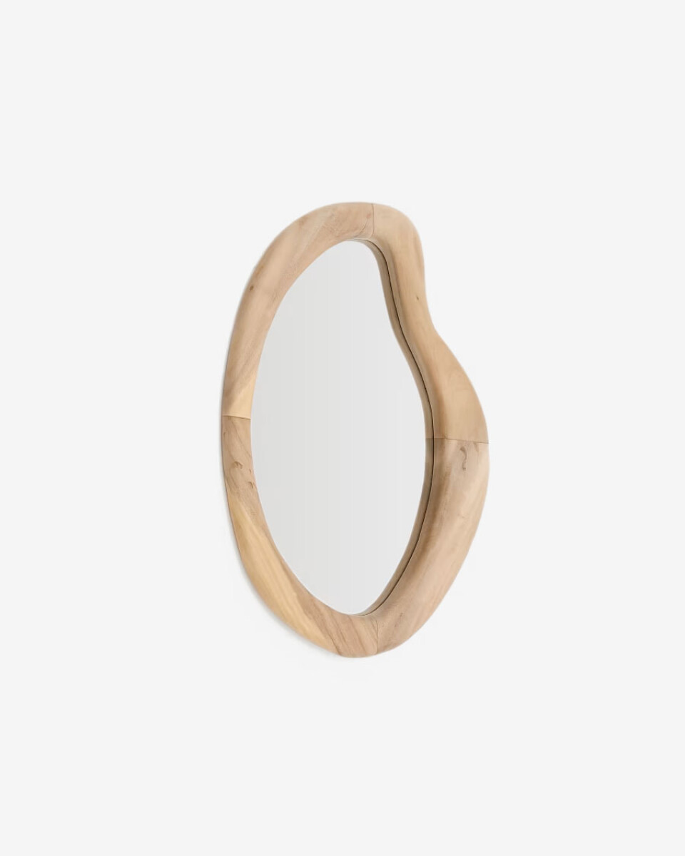 Espejo Selem de madera de mungur con acabado natural 68 x 44 cm 