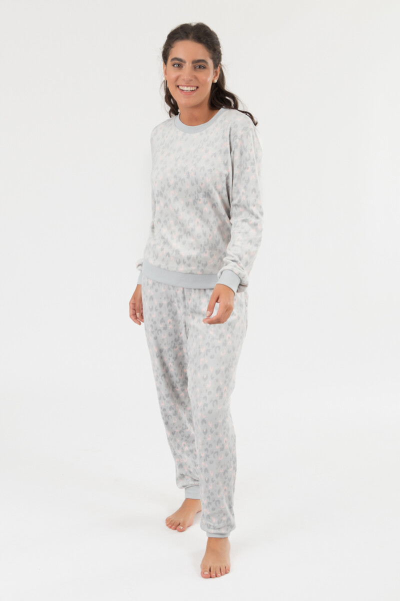 Pijama merlot - Gris oscuro 