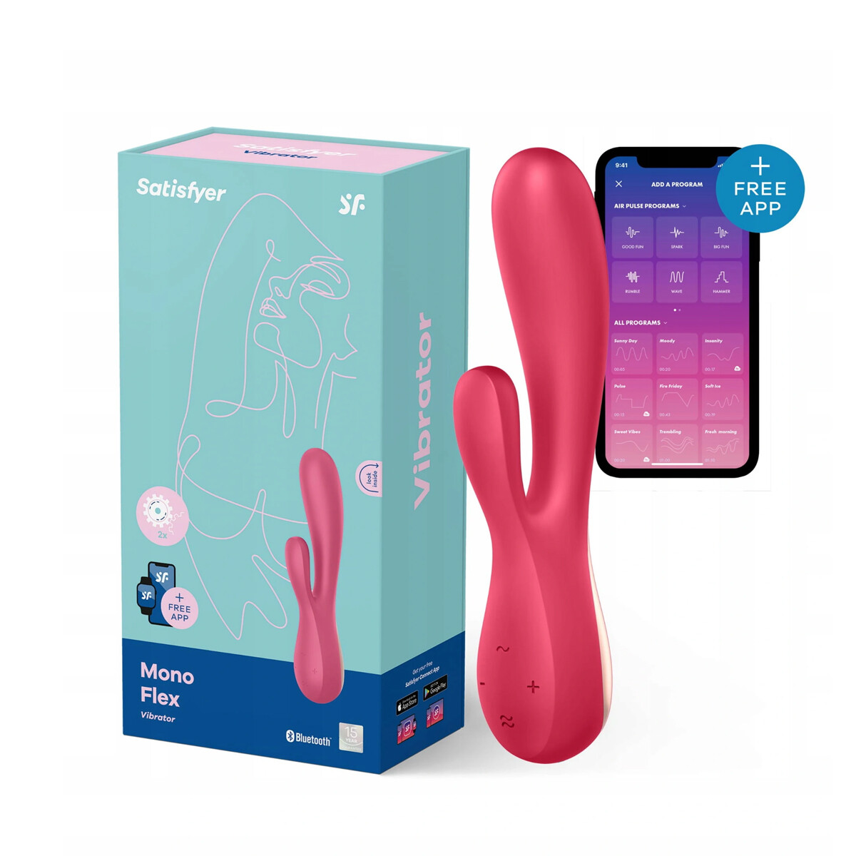 Vibrador Doble Con Mando A Distancia Satisfyer Mono Flex 