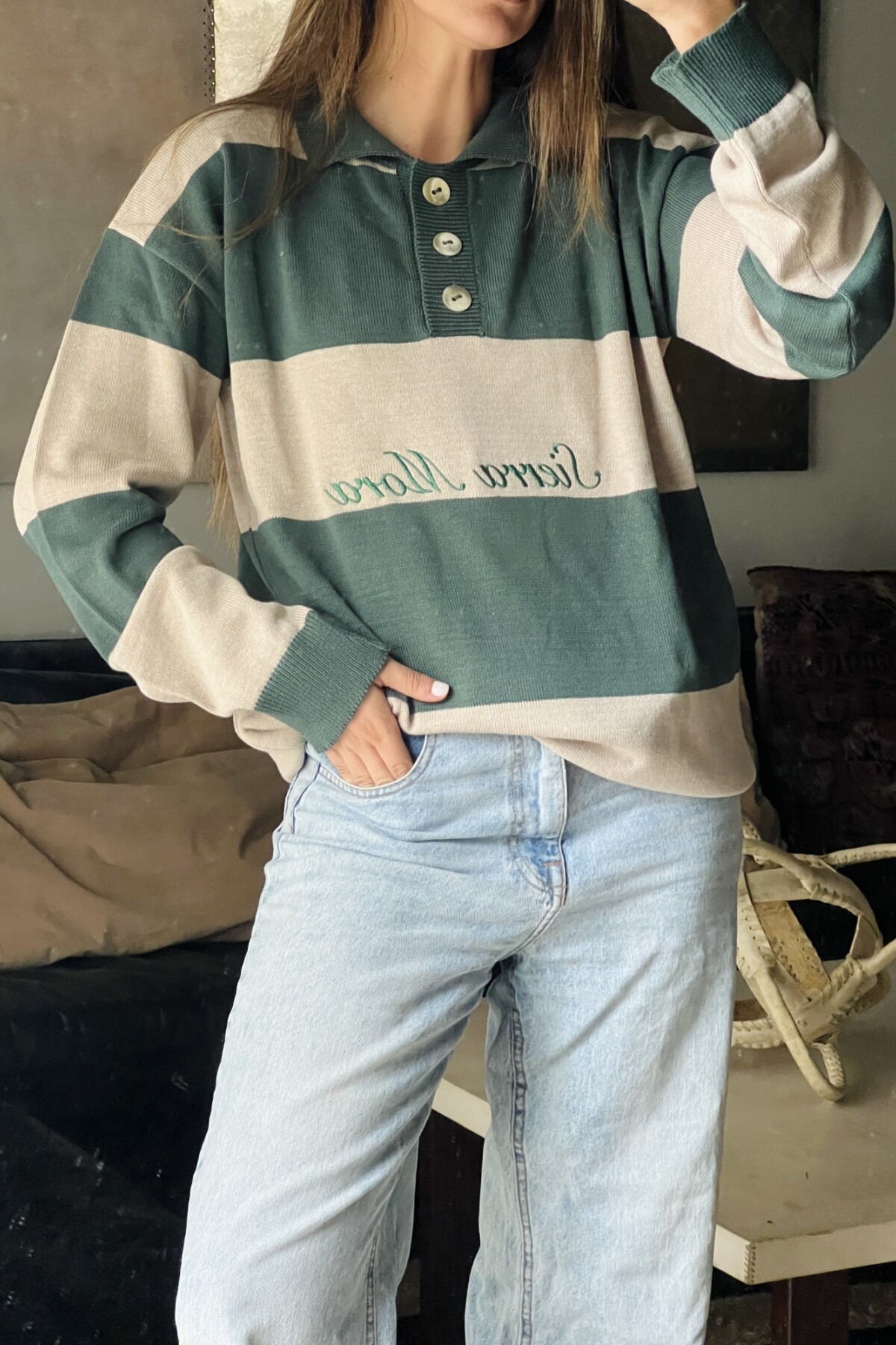 Heritage Sweater Verde / Crudo