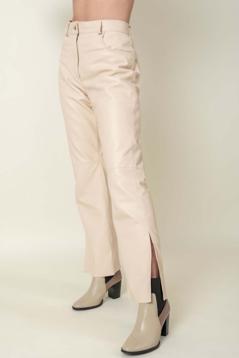 Pantalón de cuero Natural