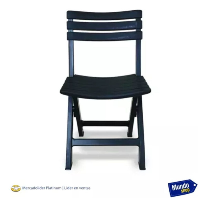 Silla Plegable Simil Madera Jardin Camping Parrilla 35x42x80 Negro