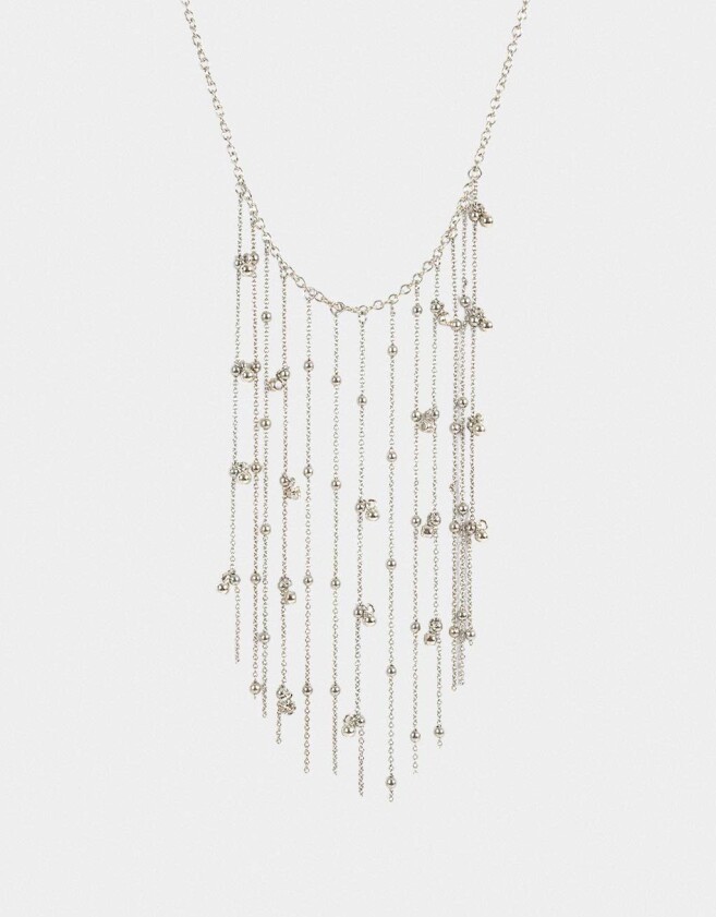 Collares Cortos Espejos Collar Corto De Espejos - Plateado