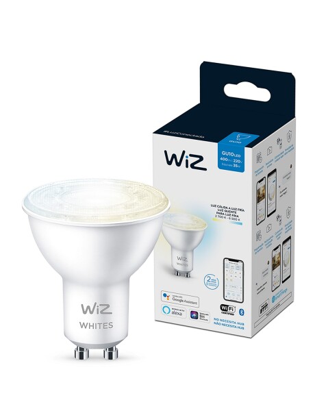 Pack 3 unidades lámparas LED WIZ Wifi Dicroica Blanca cálida/fría 4.9W GU10 Pack 3 unidades lámparas LED WIZ Wifi Dicroica Blanca cálida/fría 4.9W GU10