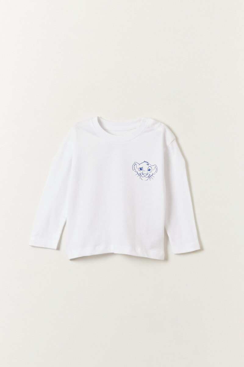 Remera estampa - Rey León Blanco 