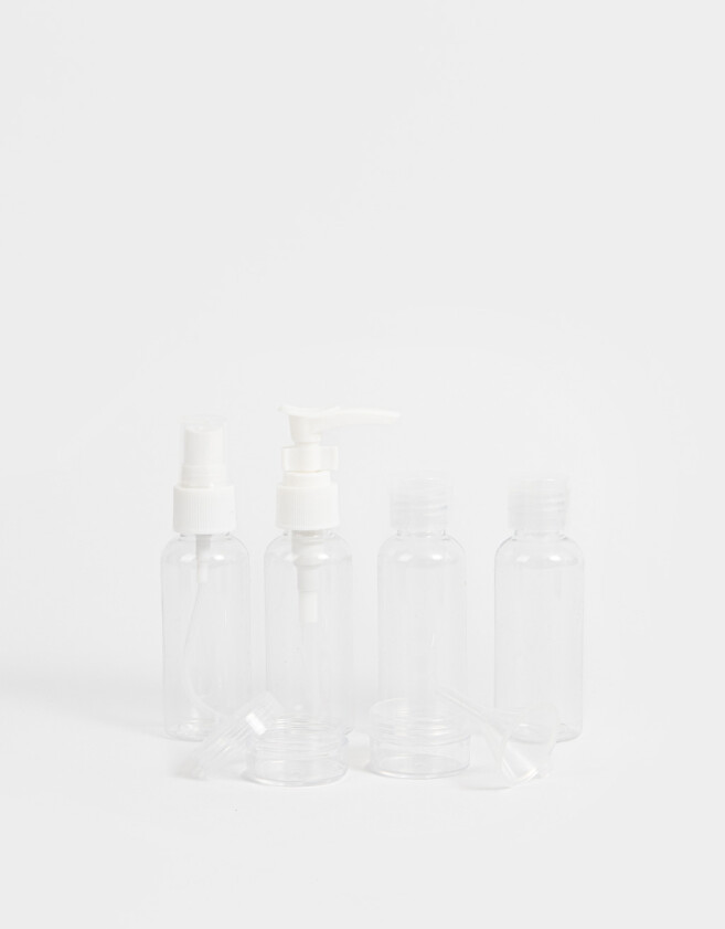 Set de Viaje Liso Set De Botellas De Viaje En Bolsa - Violeta Lila