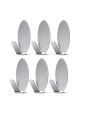 PERCHERO ADHESIVO PACK X 6 PLATEADO