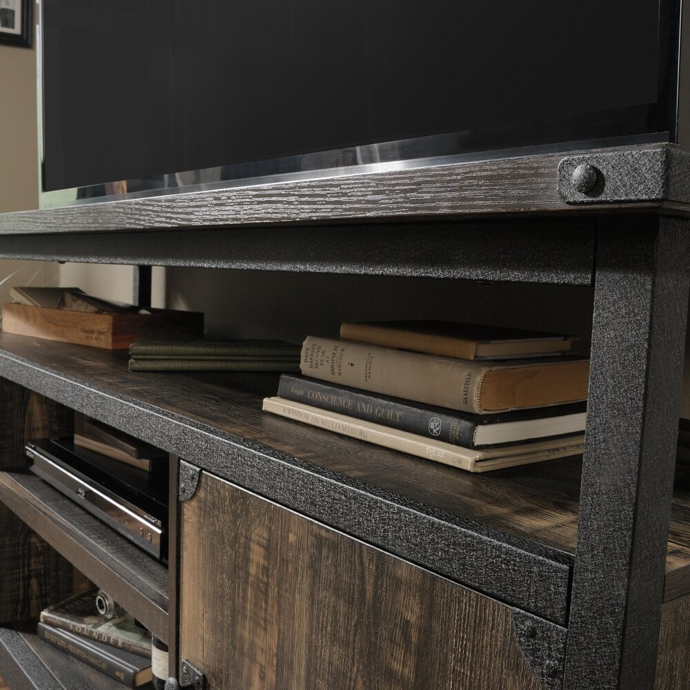Rack para TV - Sauder - Linea Steel River Nogal