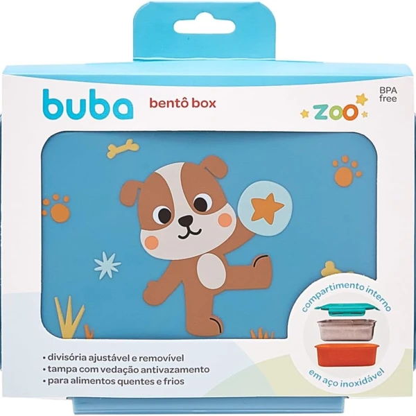 Lunchera bento box BUBA pastel colors perrito