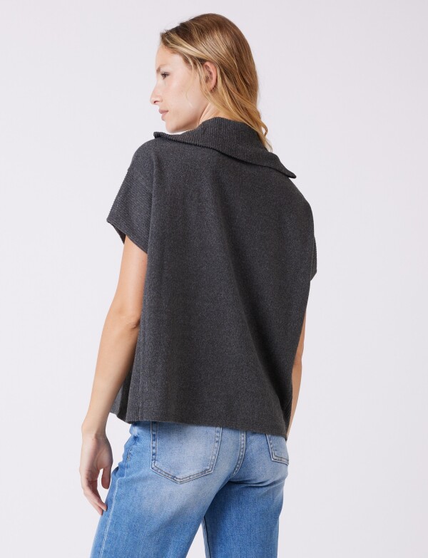 Cardigan Con Cierre GRIS OSCURO