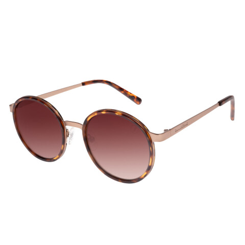 Lentes De Sol Chilli Beans Redondo - Unisex Gradiente Marón/Neon
