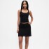 COTTON POINTELLE TANK BLACK