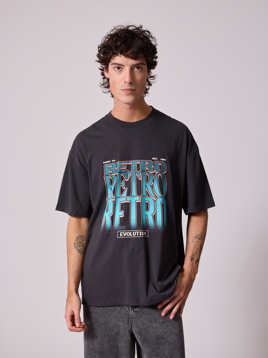T-SHIRT MOYA DIXIE Gris Oscuro