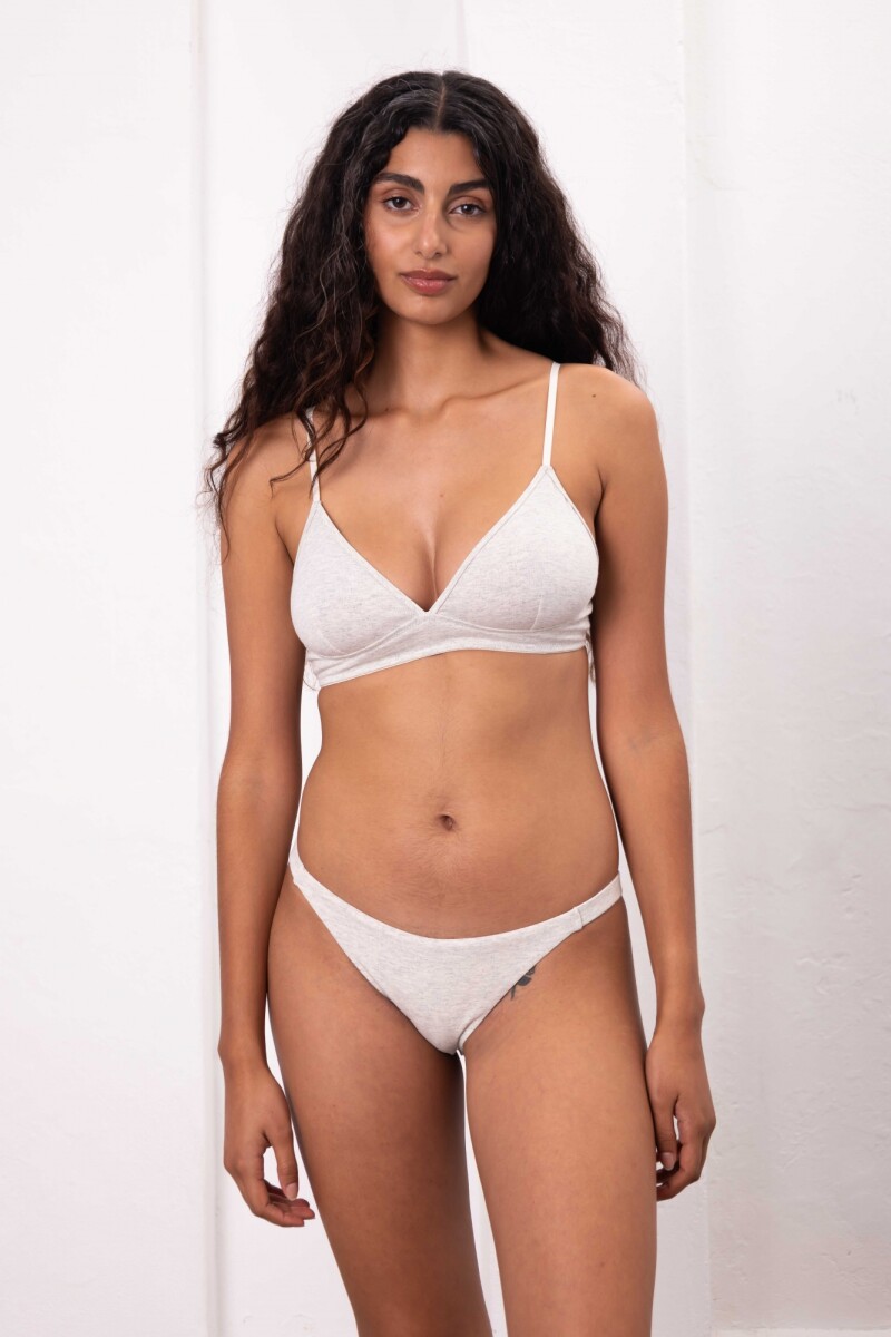 Vedetina Bella Algodón – Doble tejido delantero y trasero, sin costuras visibles Gris Melange