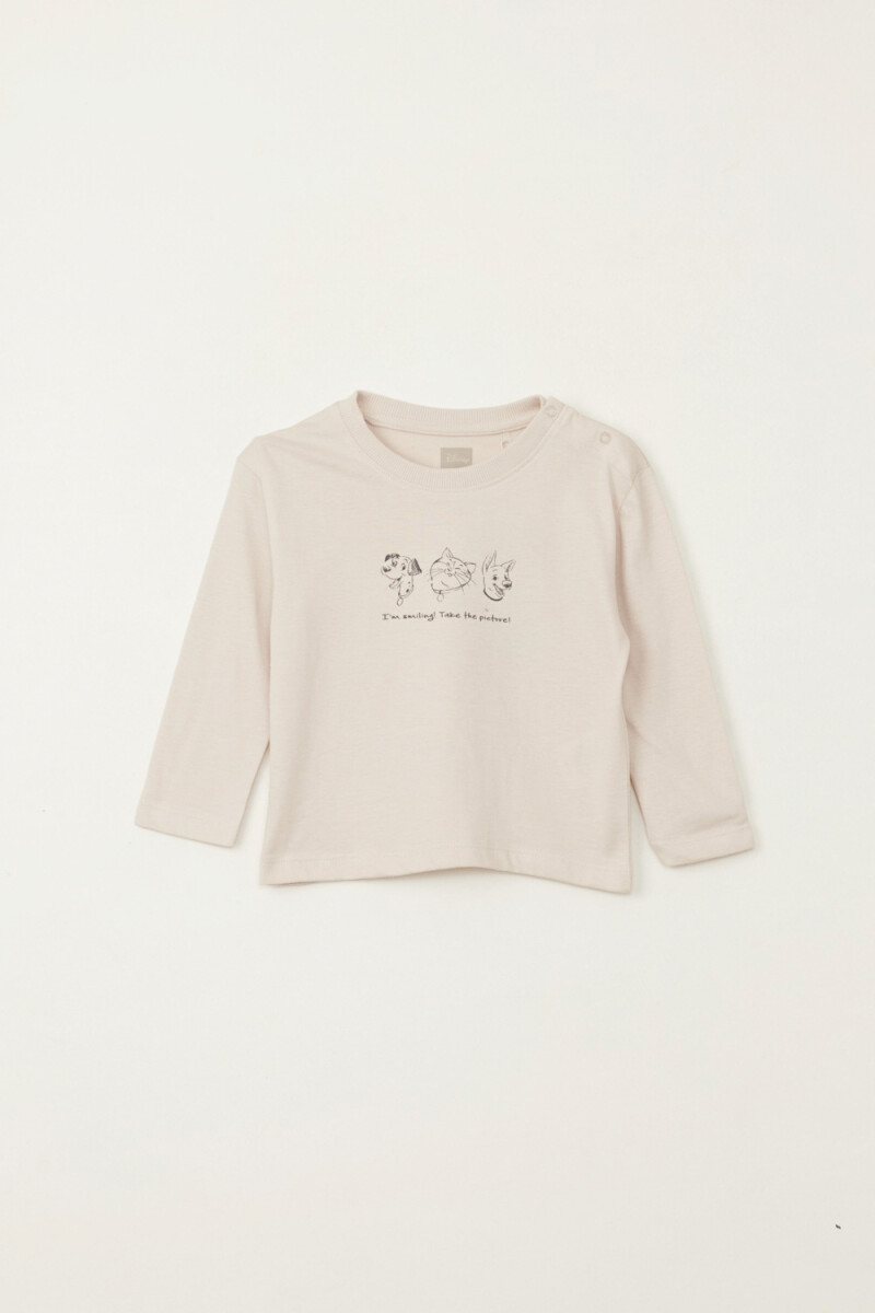 Remera estampada - Gris 