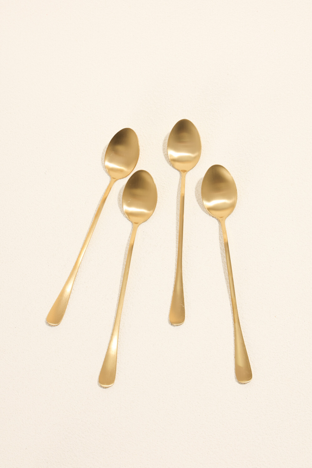 Cuchara Mango Largo Olivo Set 4 Un. Dorado Color Unico