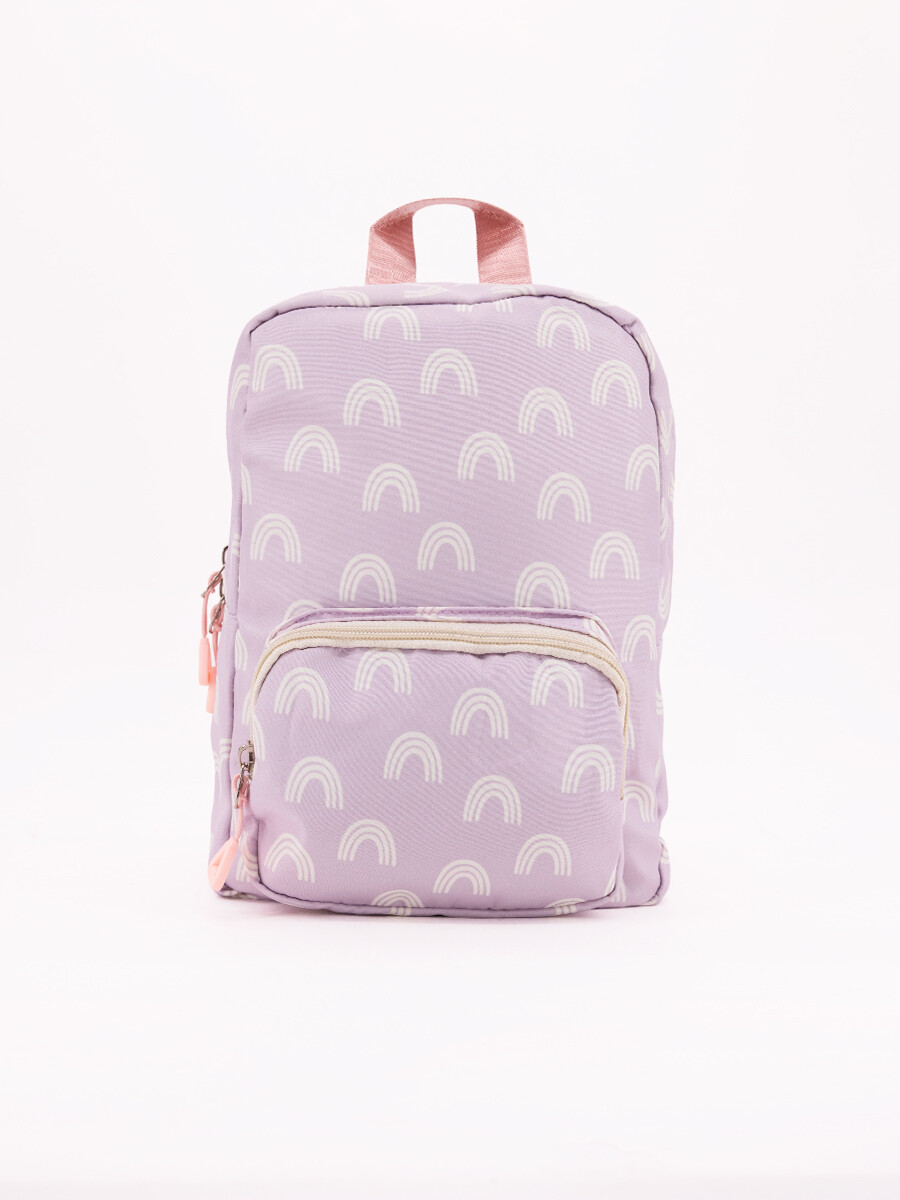 MOCHILA PREESCOLAR ARCOIRIS - ROSADO 