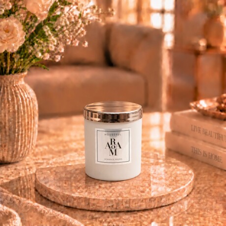 Vela Aromatica En Frasco De Vidrio Romance 7cm x 8cm Vela Aromatica En Frasco De Vidrio Romance 7cm x 8cm