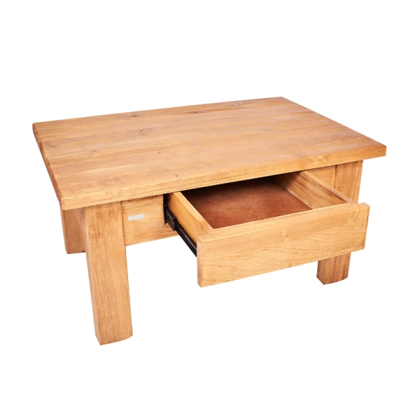 Mesa de living rustica con cajón 110 Mesa de living rustica con cajón 110