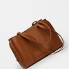 Cartera al Hombro Oslo en Efecto Cuero Graneado Cuoio