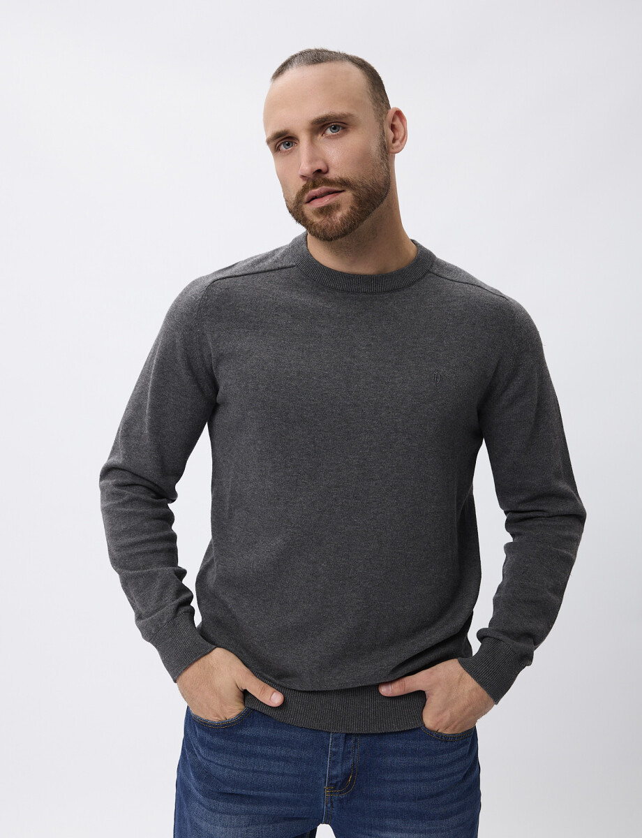 Sweater tejido Porto gris oscuro