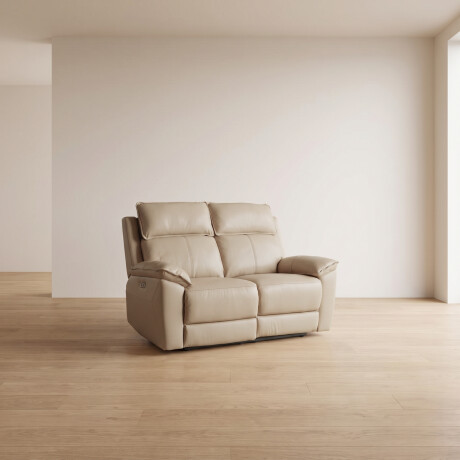 RECLINER ELÉCTRICO 2 CUERPOS CUERO-Y-SIMIL-CUERO MARRON JOSHUA TAUPE