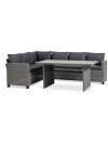 Set jardín AGERMOSE 6 plazas gris Set jardín AGERMOSE 6 plazas gris