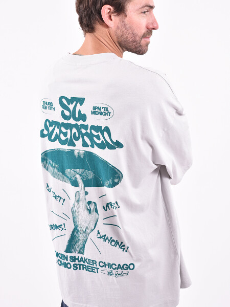 REMERA DUST GRIS CLARO