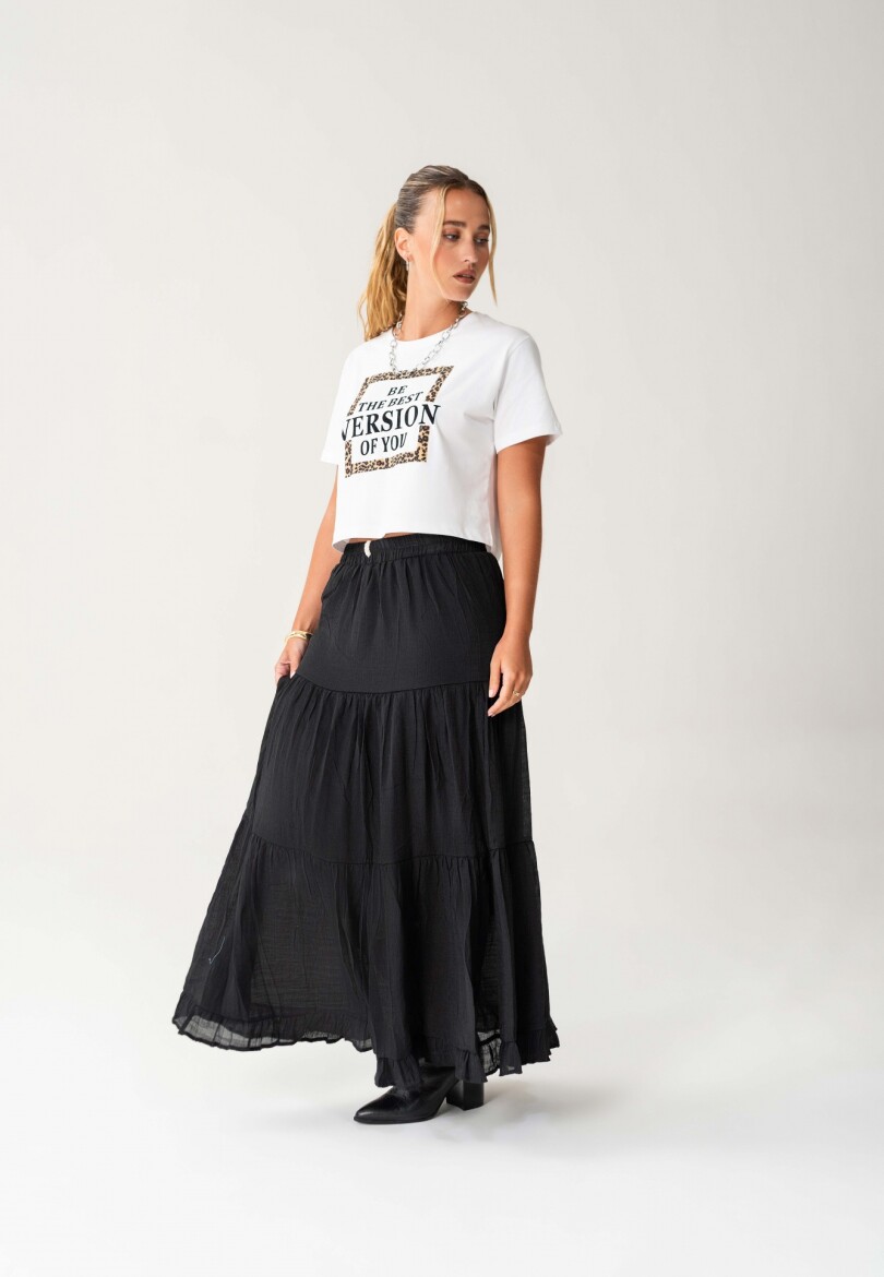 Pollera Cuarzo Negro