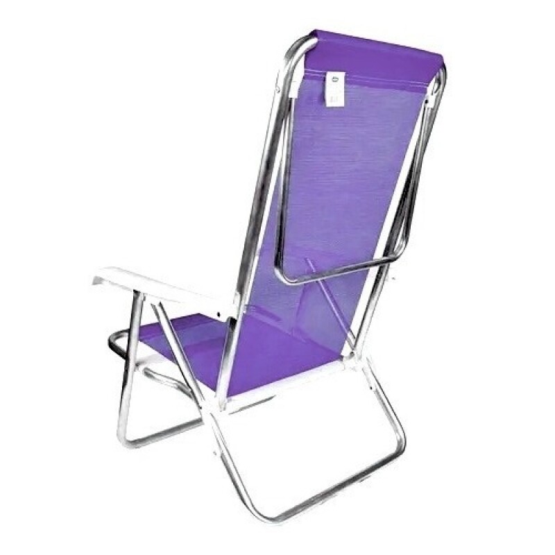 Reposera Silla Mor 8 Posiciones Reclinable Aluminio Playa Color Violeta Reposera Silla Mor 8 Posiciones Reclinable Aluminio Playa Color Violeta