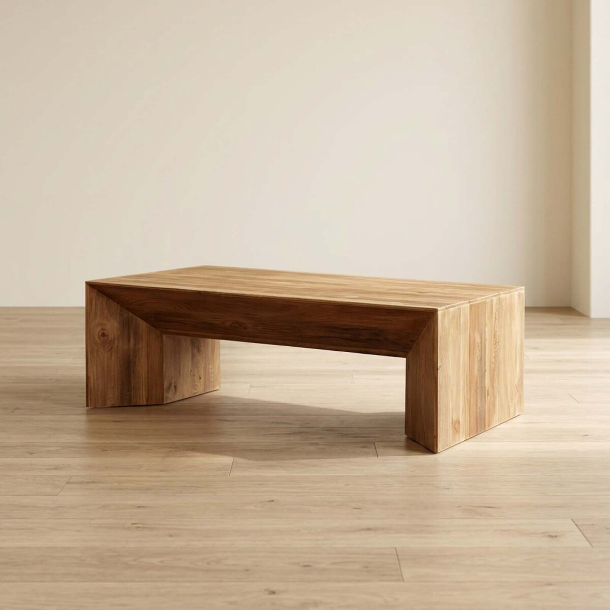 MESA CENTRAL - MADERA NATURAL-BEIGE VOLCANO NATURAL 