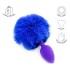 Plug Anal Pompon Conejita Consolador Estimulador Talle L Color Variante Azul violeta