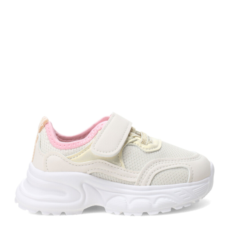 Championes de Niña MINI Miss Carol FLIPPER con velcro Beige