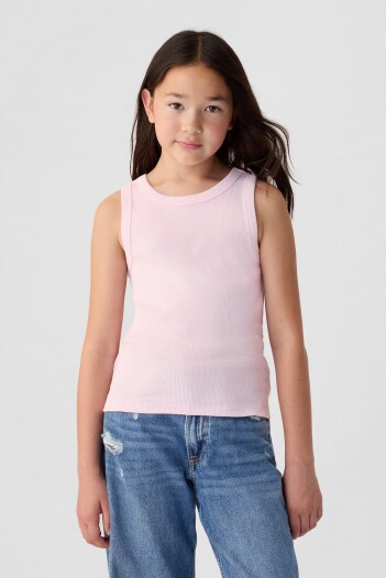 Musculosa Rib Niña Light Peony