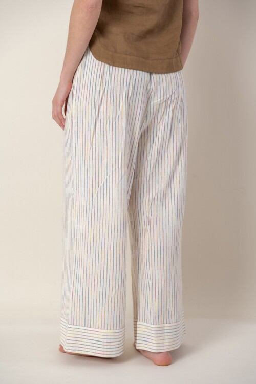 Pantalón ancho de lino Pantalón ancho de lino