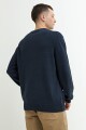 Sweater escote en V AZUL MARINO
