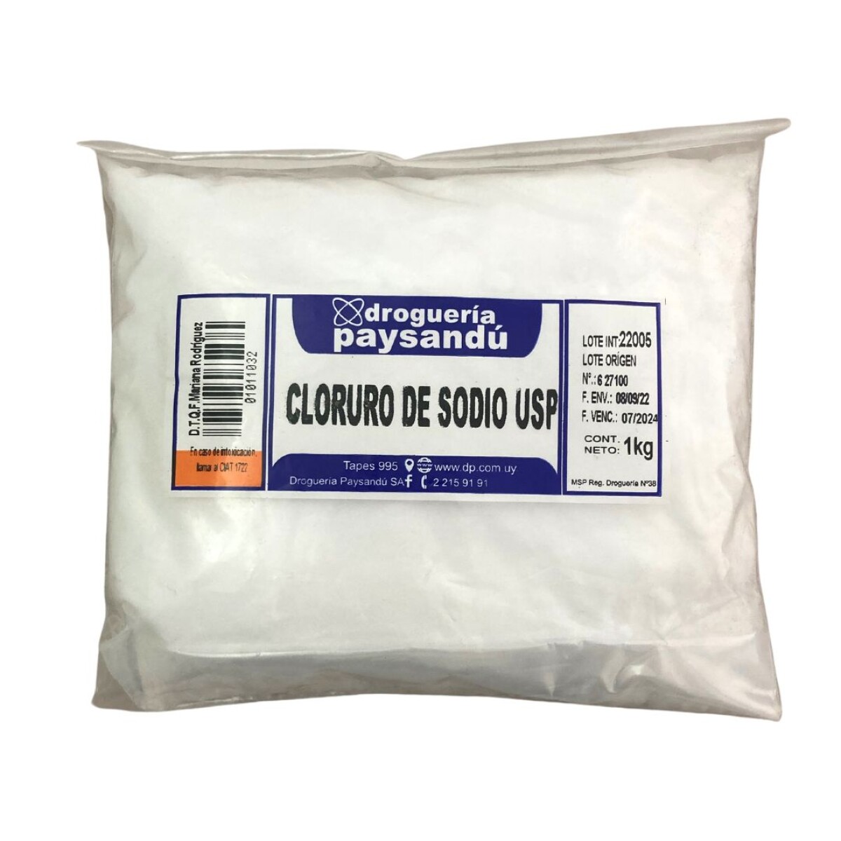 Cloruro de sodio USP - 1 kg 