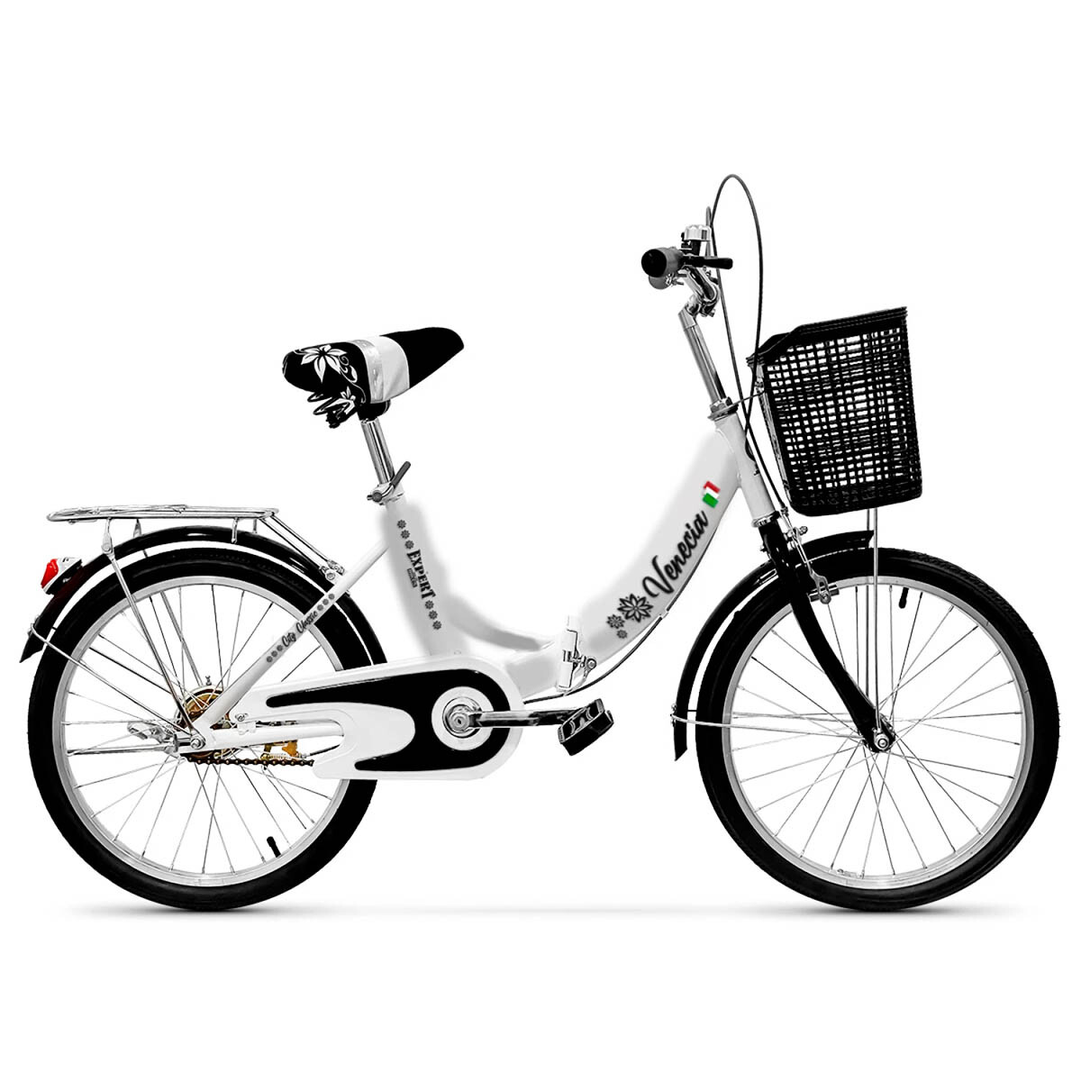 Bicicleta Plegable Paseo Rod 20 Dama Niña Accesorios - Negro 