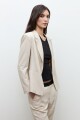 Blazer lino beige melange