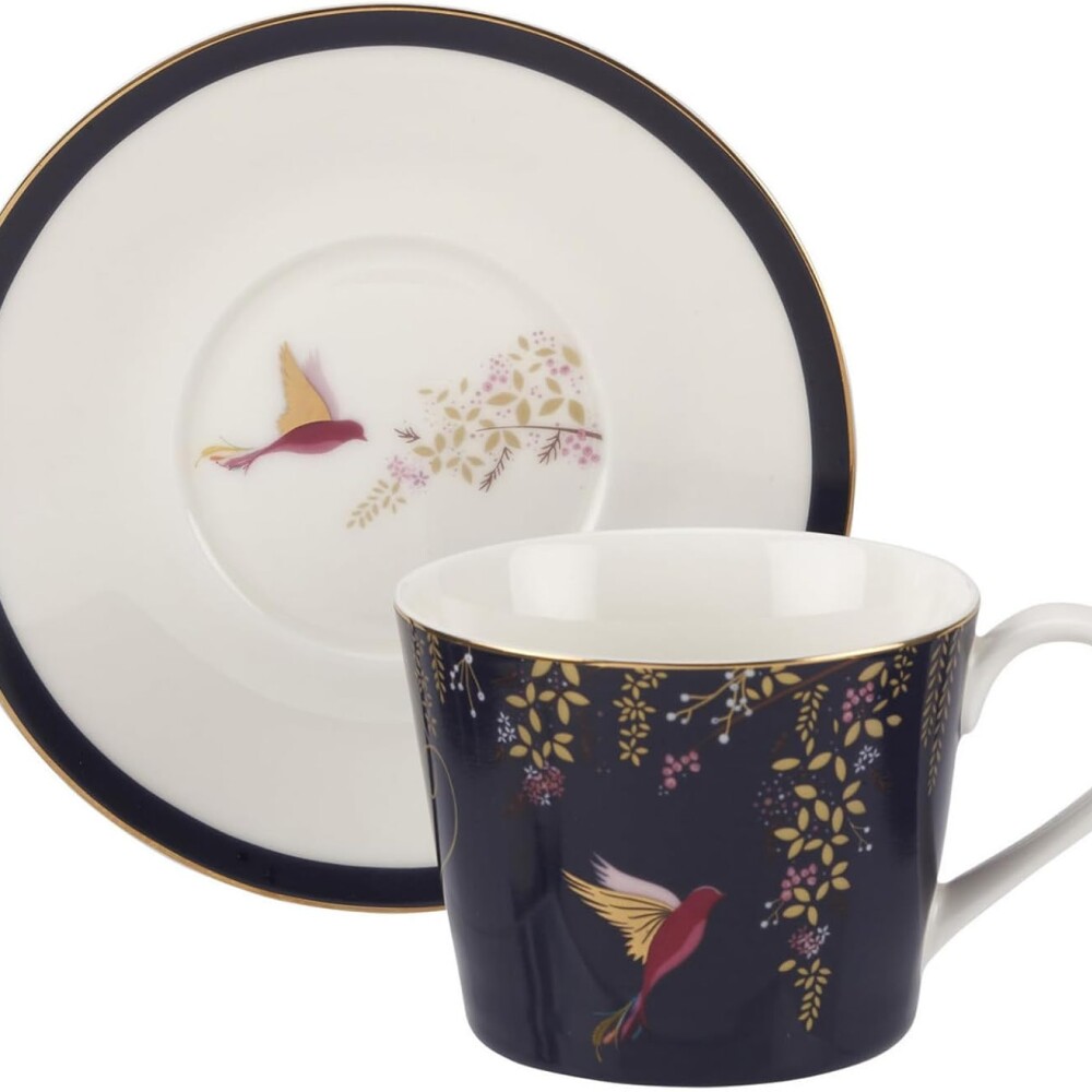 PORTMEIRION S MILLER CHELSEA TAZA DE TE C/ PLATO AZUL PORTMEIRION S MILLER CHELSEA TAZA DE TE C/ PLATO AZUL