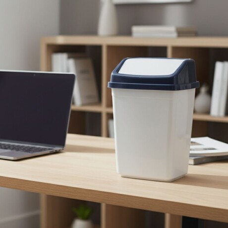 Tarro de residuos 2,5L con tapa vaivén BLANCO