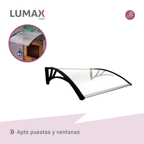 Alero Policarbonato Transparente Y Soporte Negro 1.5 x 1.0 m Alero Policarbonato Transparente Y Soporte Negro 1.5 x 1.0 m