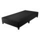 Box Para Sommier Capitoneado Con Patas Una Plaza Negro Negro