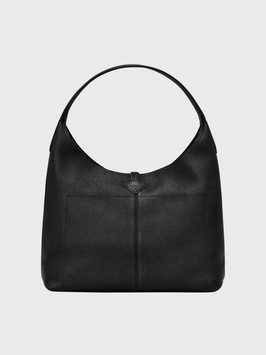 Longchamp -Cartera de cuero flexible Roseau Essential Negro