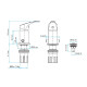 Griferia De Bidet Monocomando Cromo Aqualia Fiorentina CROMO