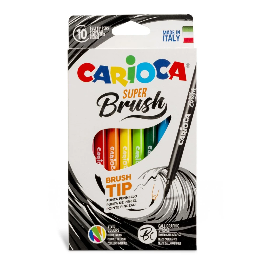 CARIOCA ROTULADORES BRUSH 10 PZAS CJ